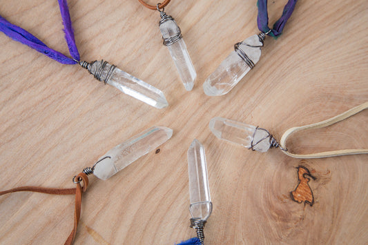 X Large Quartz Point Necklace