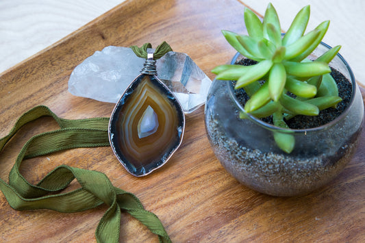 Agate Slice Necklace