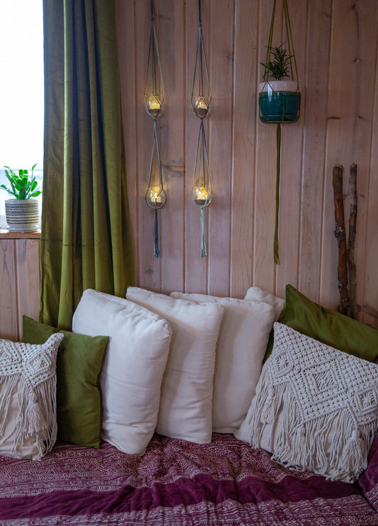 2 Piece Double Plant Hanger | Tea Light Candle Holder