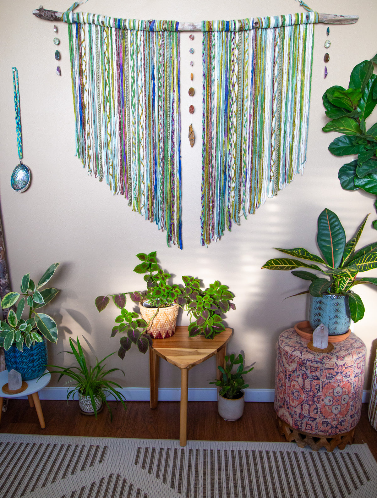 Fiber & Gemstone Wall Decor