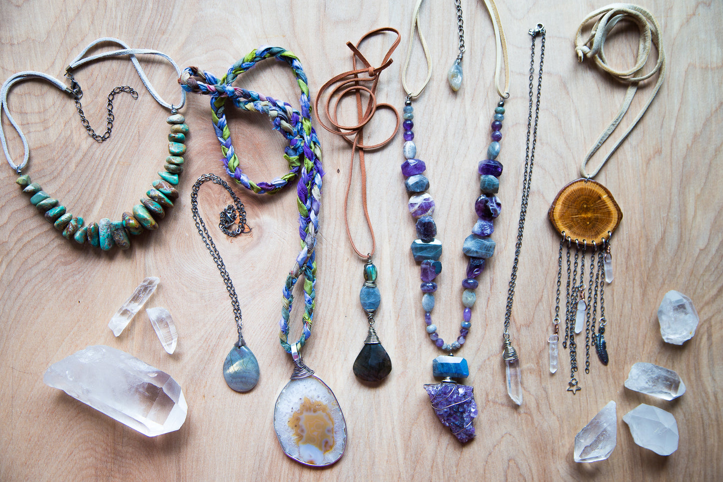 Amethyst Labradorite Necklace