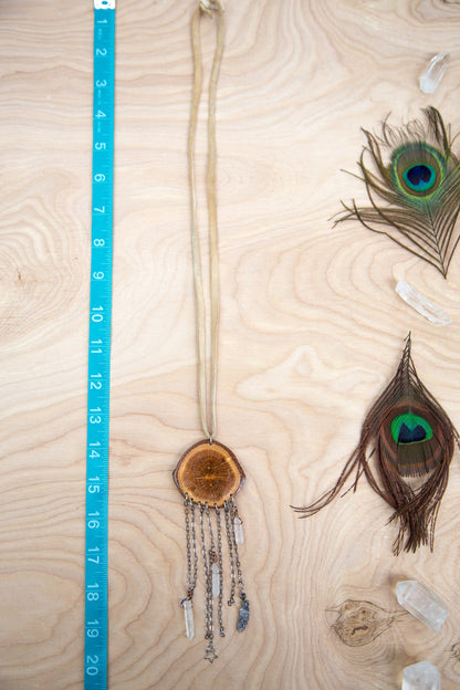 Dreamcatcher Woodslice Necklace