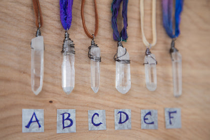 X Large Quartz Point Necklace