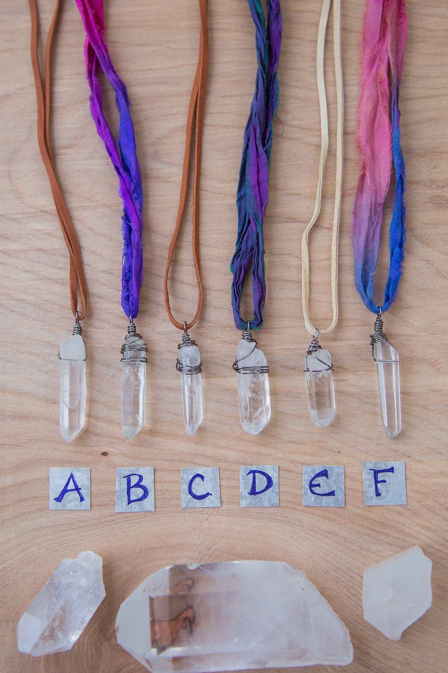 X Large Quartz Point Necklace