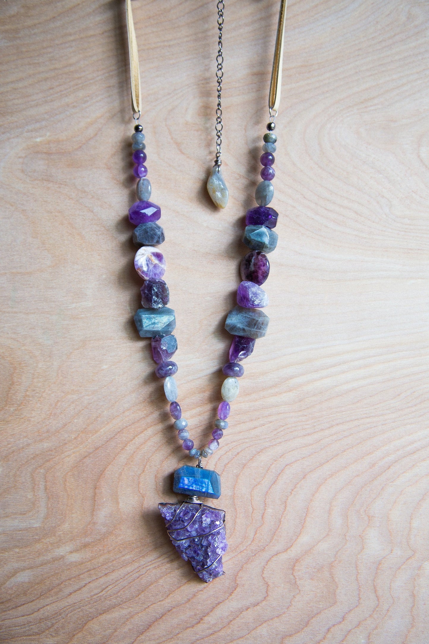 Amethyst Labradorite Necklace