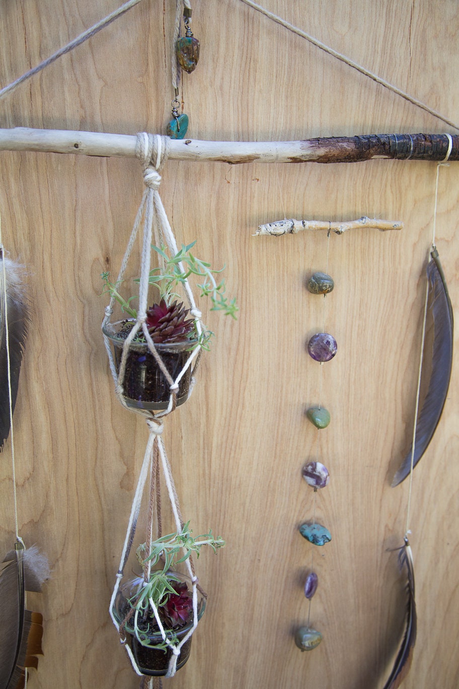 Amethyst & Turquoise Plant Hanger