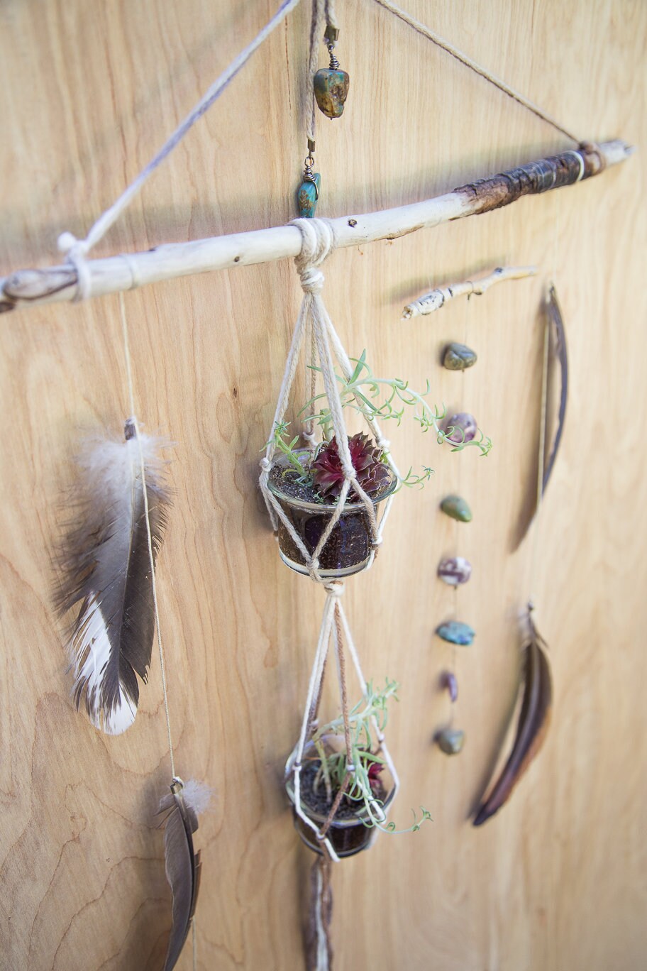 Amethyst & Turquoise Plant Hanger