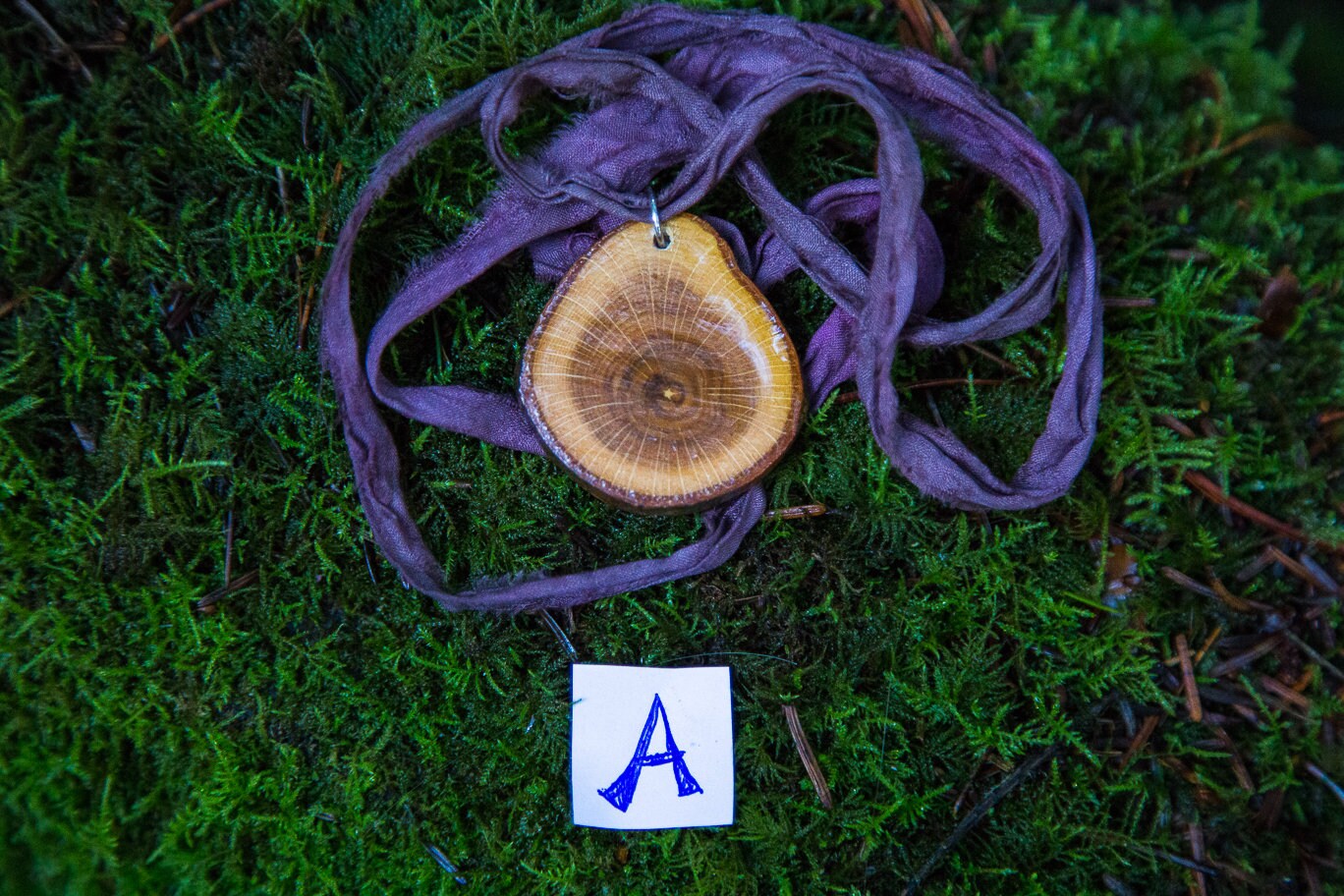 Wood Slice Necklace/ Wood Necklace/ Wood Slice Jewelry/ Wood Jewelry/ Handcrafted Wood Necklace/ Earth Jewelry/ Boho Necklace