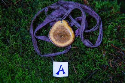Wood Slice Necklace/ Wood Necklace/ Wood Slice Jewelry/ Wood Jewelry/ Handcrafted Wood Necklace/ Earth Jewelry/ Boho Necklace