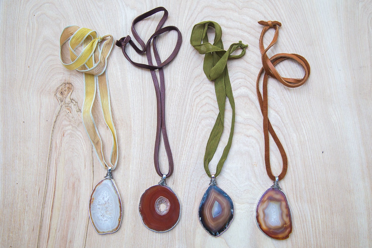 Agate Slice Necklace