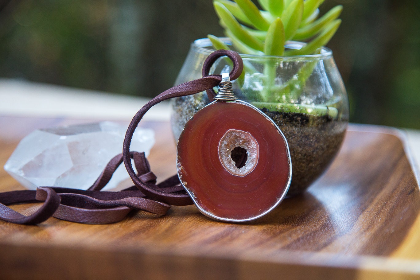 Agate Slice Necklace