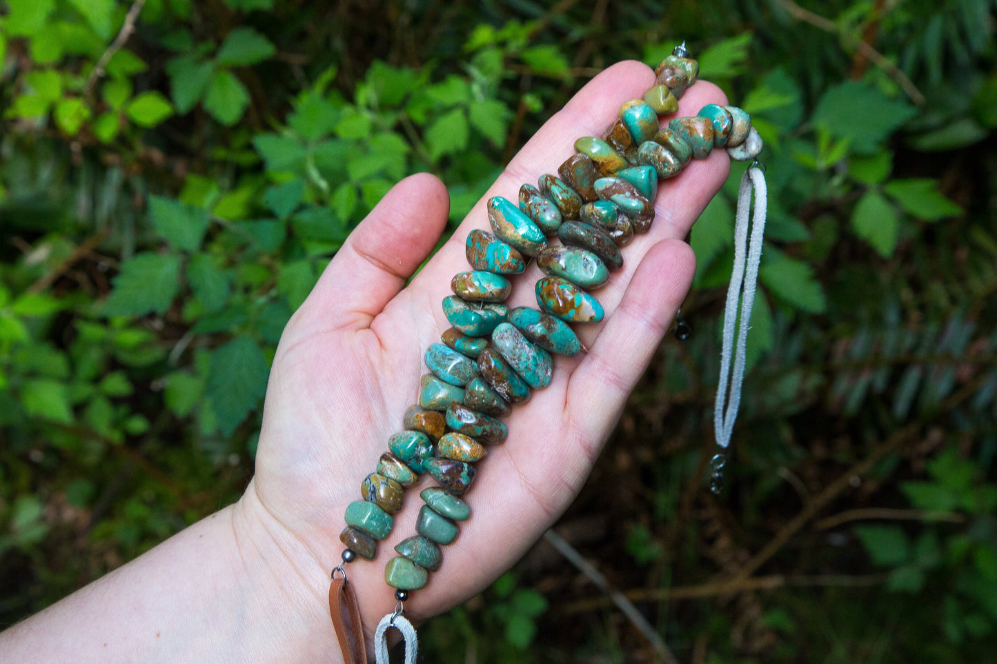 Turquoise Necklace / Unisex Jewelry / Turquoise Jewelry / Mens Turquoise Necklace / Festival Jewelry / Chunky Beaded Gemstone Necklace