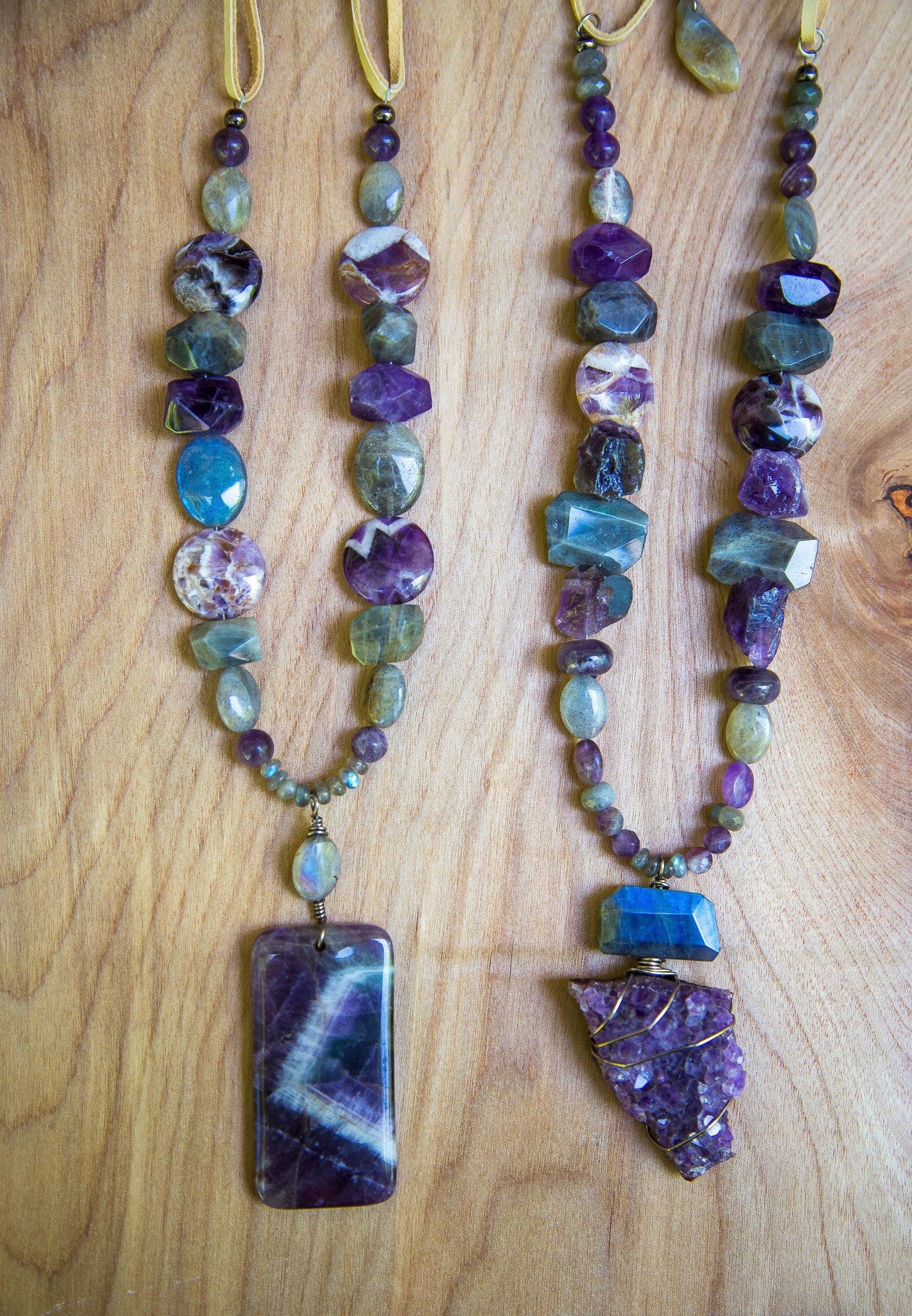 Amethyst Labradorite Necklace