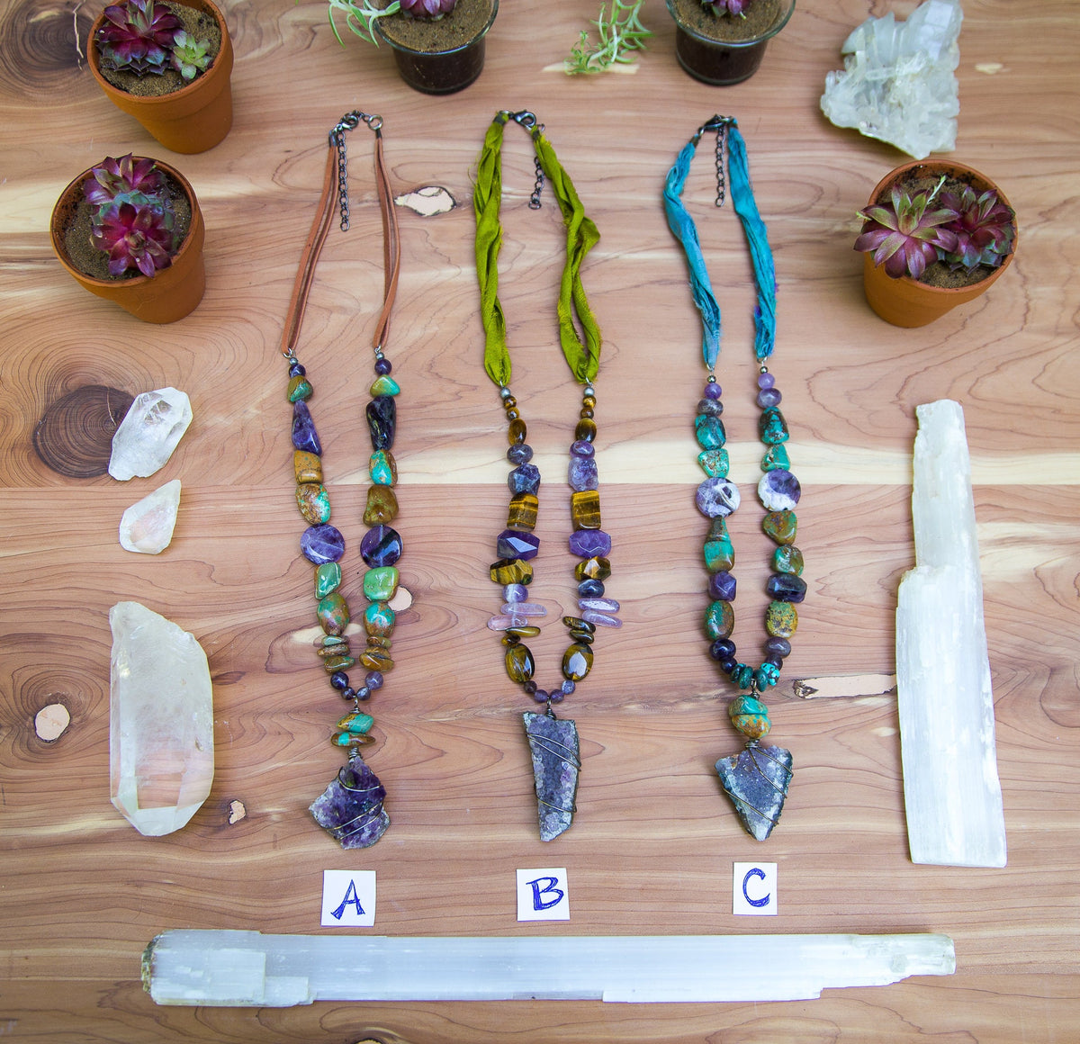 Amethyst Necklace | Gemstone Beaded Necklace