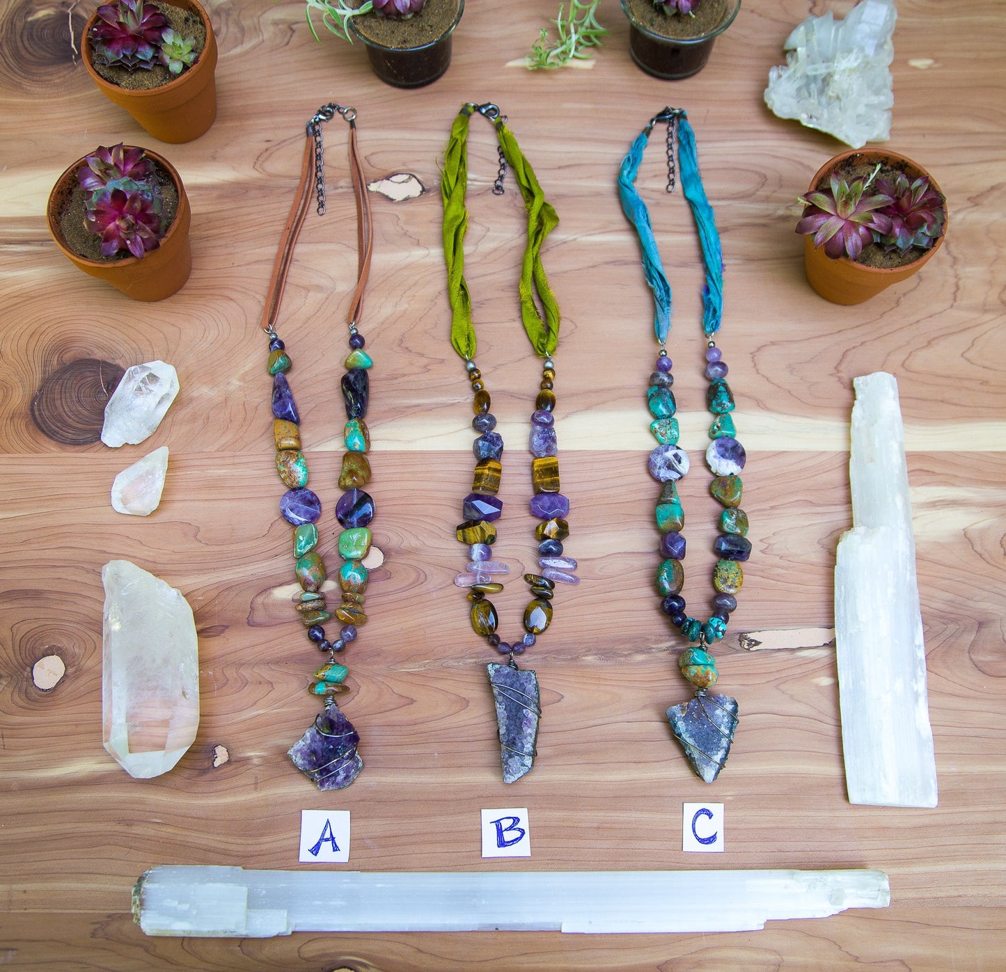 Amethyst Necklace | Gemstone Beaded Necklace