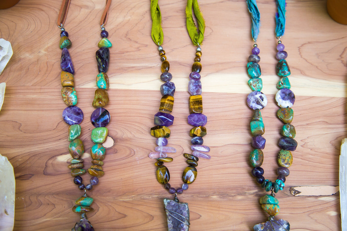 Amethyst Necklace | Gemstone Beaded Necklace