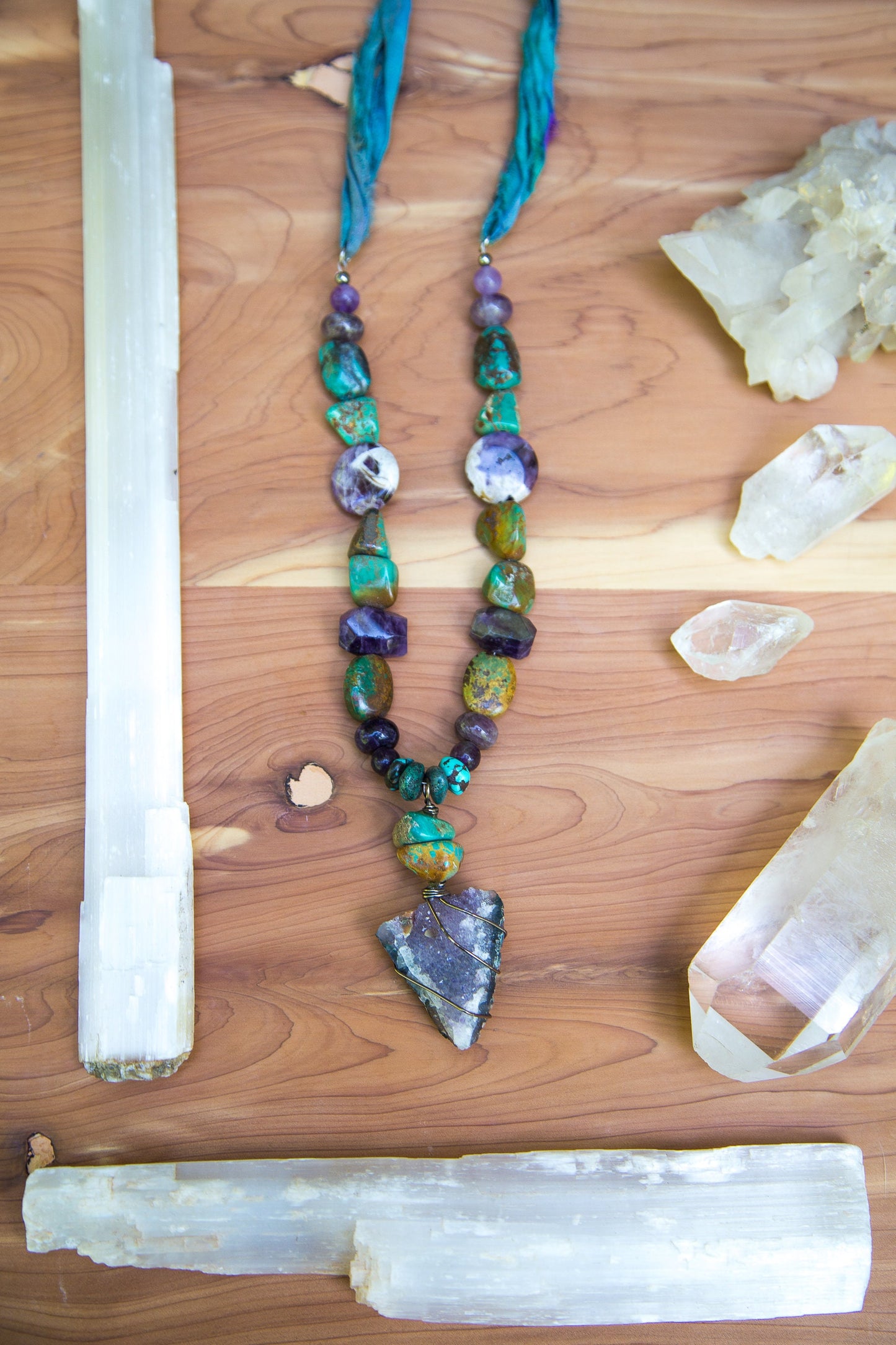 Amethyst Necklace | Gemstone Beaded Necklace
