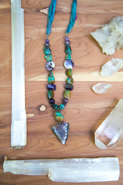 Amethyst Necklace | Gemstone Beaded Necklace