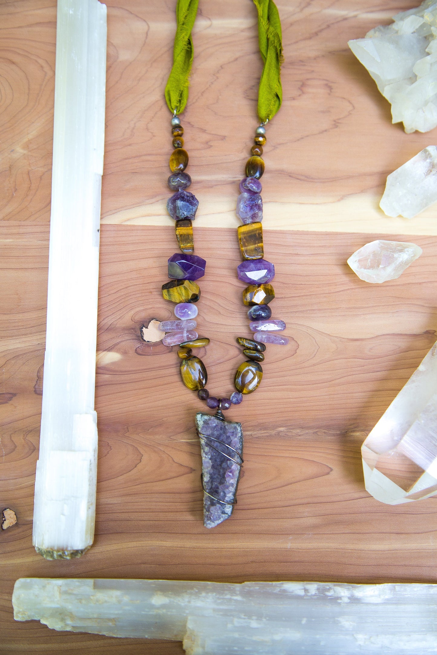 Amethyst Necklace | Gemstone Beaded Necklace