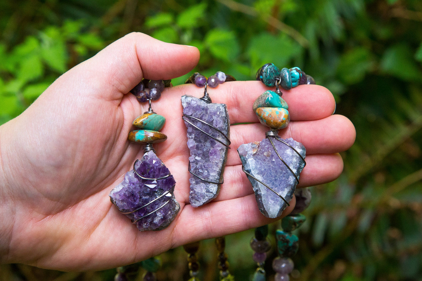 Amethyst Necklace | Gemstone Beaded Necklace