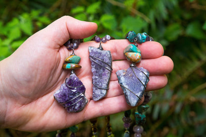 Amethyst Necklace | Gemstone Beaded Necklace