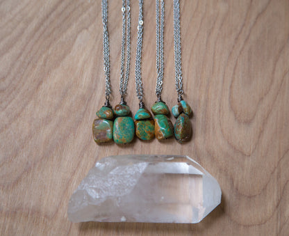 Turquoise Necklace / Turquoise Minimilist Necklace / Minimilist Jewelry / Simple Necklace / Mushroom Necklace / Small Turquoise Necklace