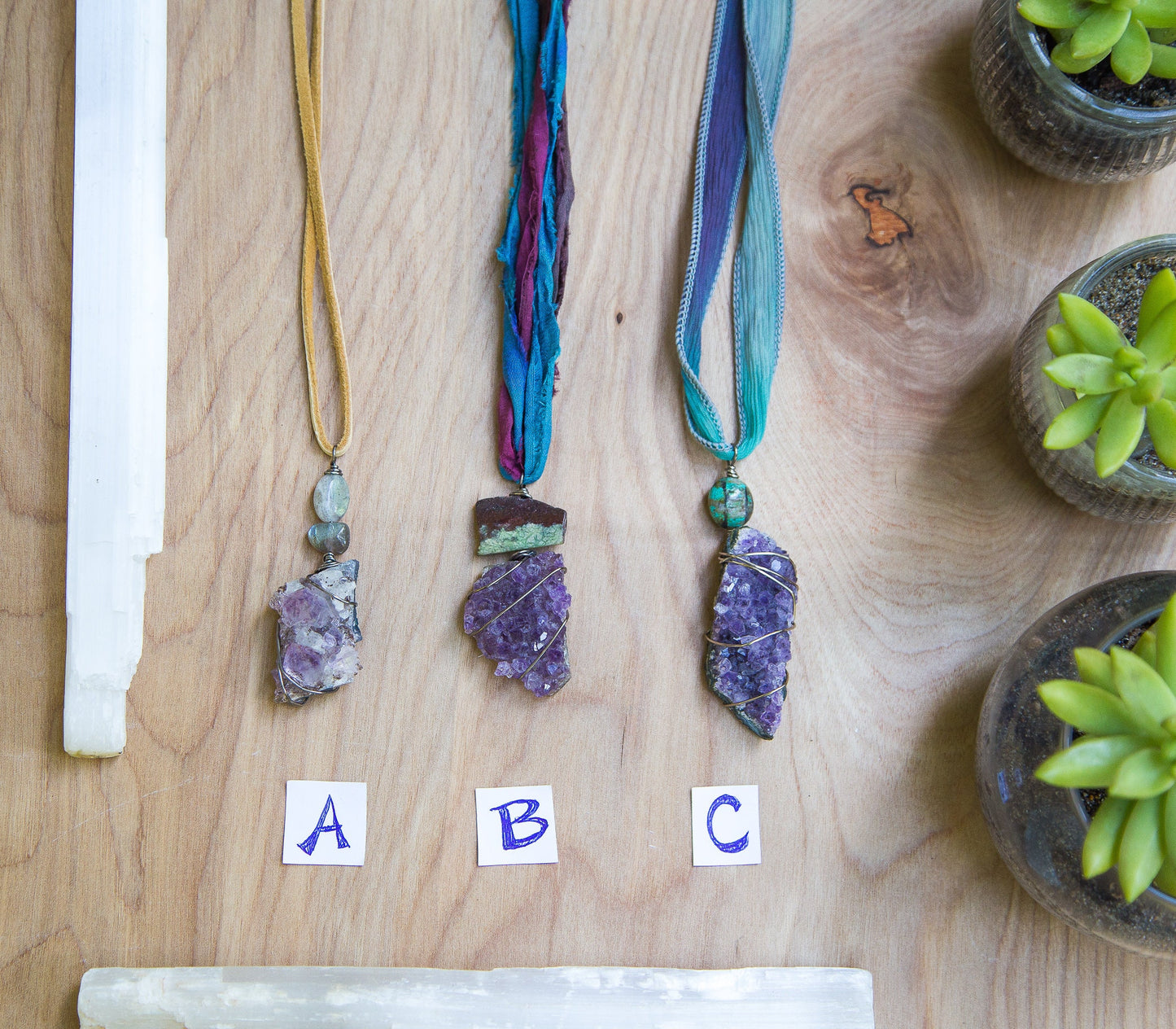 Amethyst Geode Necklace / Amethyst Necklace / Amethyst Cluster Necklace / Long Amethyst Necklace / Boho Amethyst Necklace / Amethyst Geode