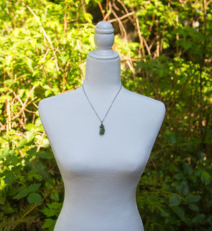 Turquoise Necklace / Turquoise Minimilist Necklace / Minimilist Jewelry / Simple Necklace / Mushroom Necklace / Small Turquoise Necklace