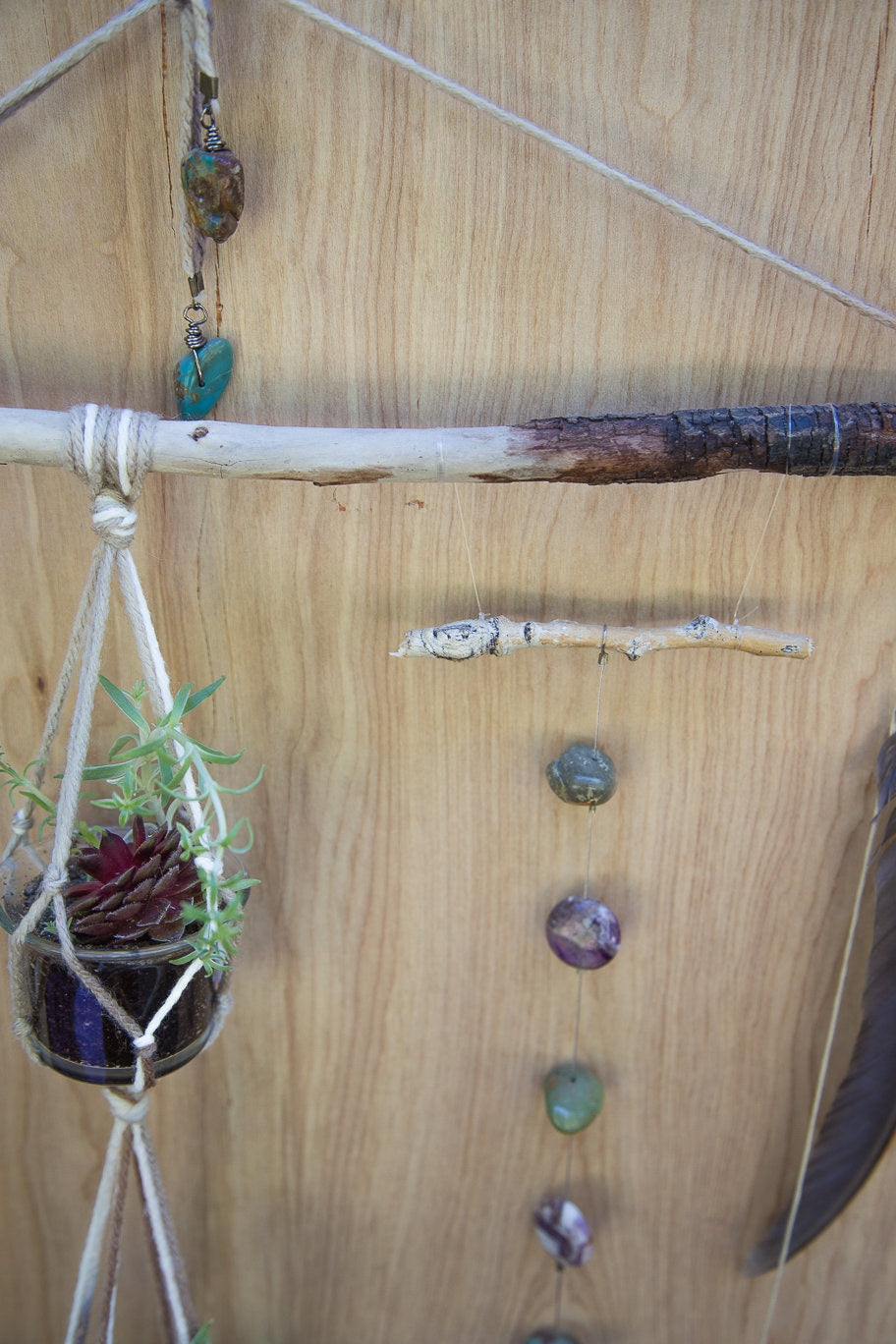 Amethyst & Turquoise Plant Hanger