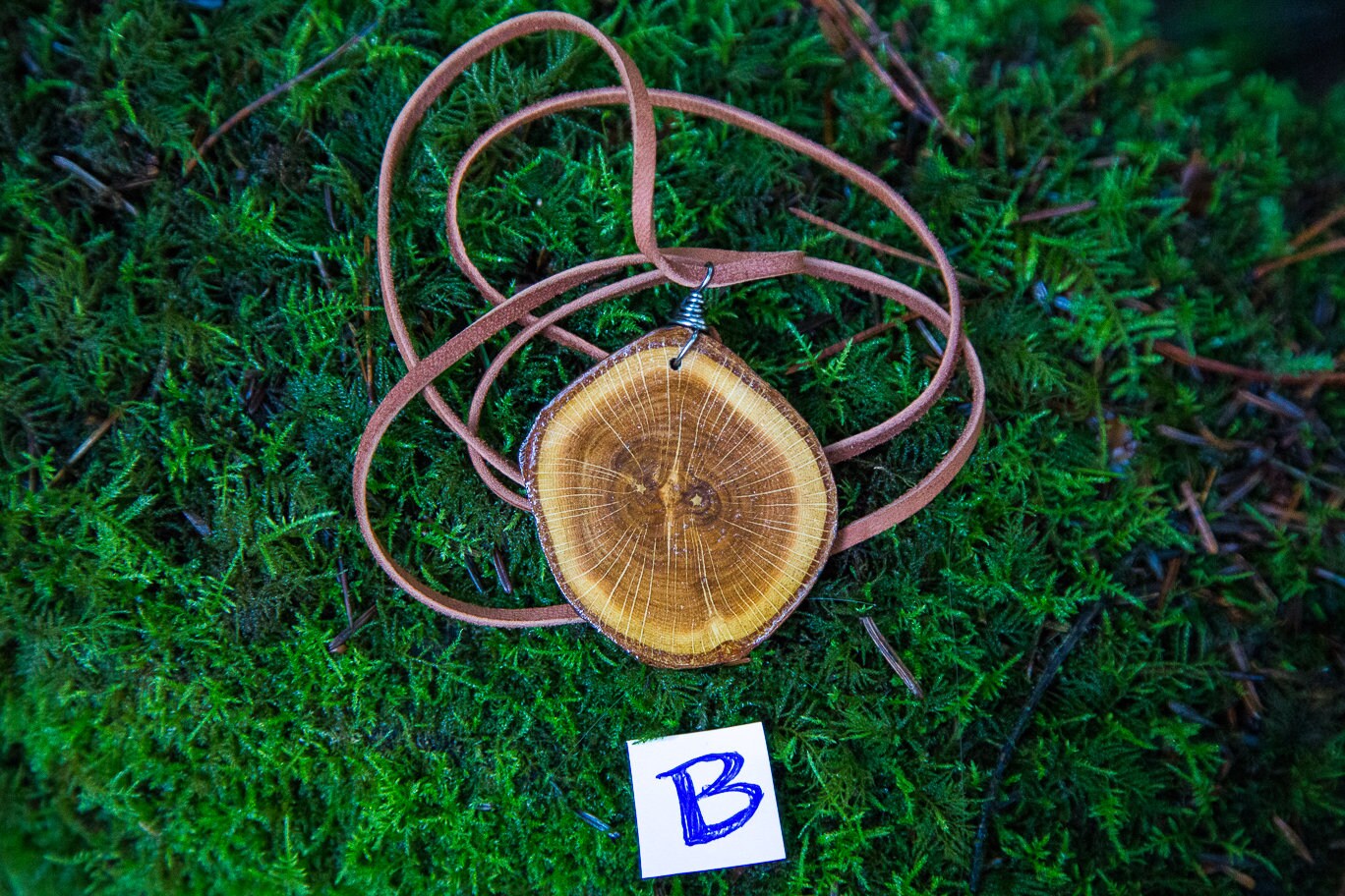 Wood Slice Necklace/ Wood Necklace/ Wood Slice Jewelry/ Wood Jewelry/ Handcrafted Wood Necklace/ Earth Jewelry/ Boho Necklace