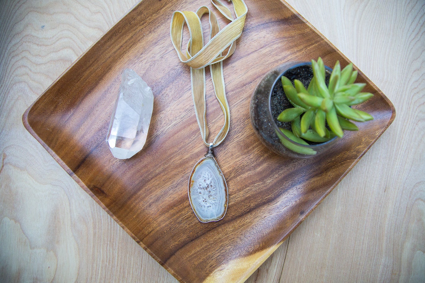 Agate Slice Necklace