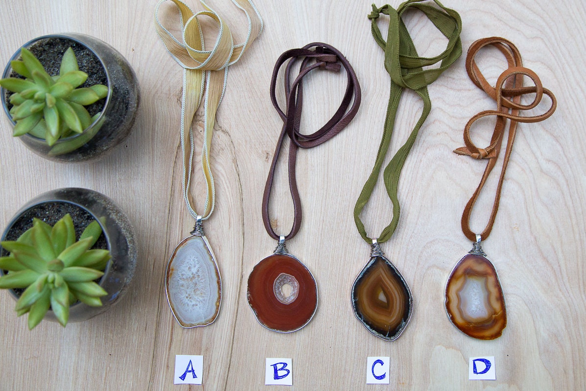 Agate Slice Necklace