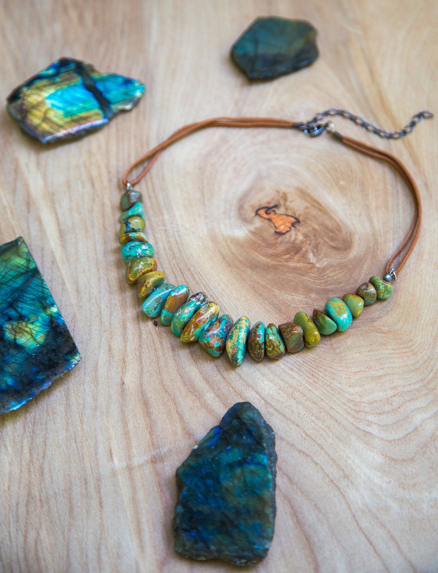 Turquoise Necklace / Unisex Jewelry / Turquoise Jewelry / Mens Turquoise Necklace / Festival Jewelry / Chunky Beaded Gemstone Necklace
