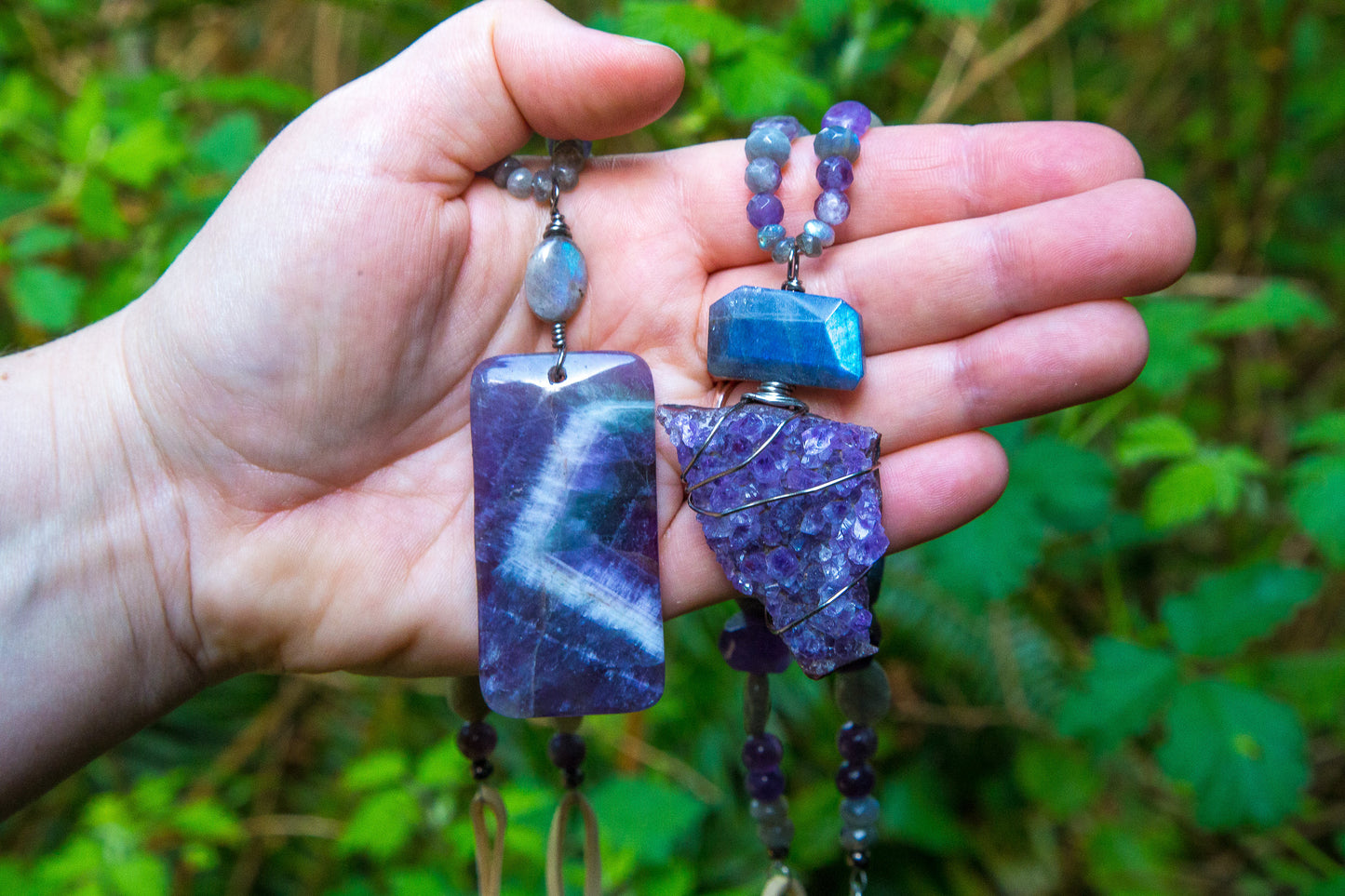 Amethyst Labradorite Necklace