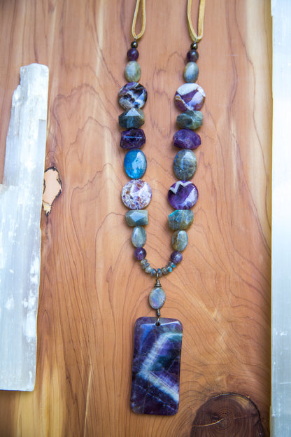 Amethyst Labradorite Necklace