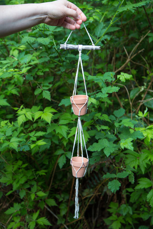 Tiny Plant Hangers |  Double Plant Hanger | Wall Plant Hanger | Plant Wall Hanger | Succulent Holder |  Hanging Planter | Home Decor