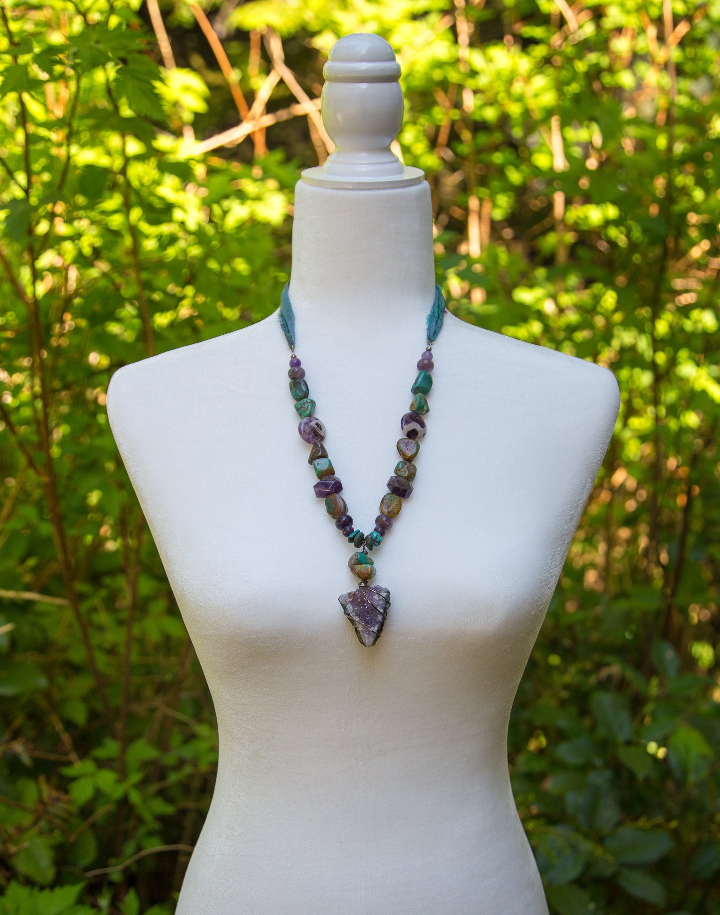 Amethyst Necklace | Gemstone Beaded Necklace