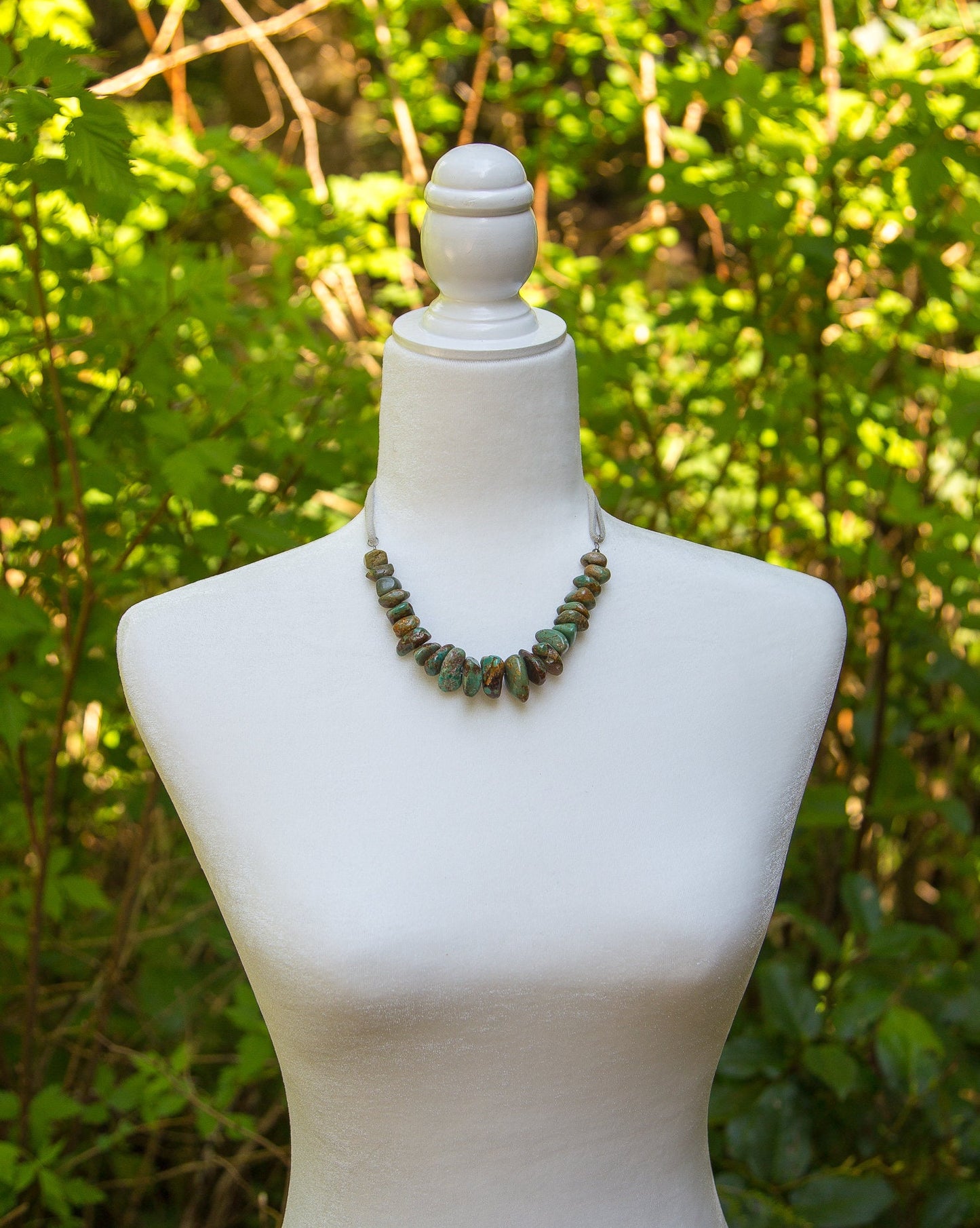 Turquoise Necklace / Unisex Jewelry / Turquoise Jewelry / Mens Turquoise Necklace / Festival Jewelry / Chunky Beaded Gemstone Necklace
