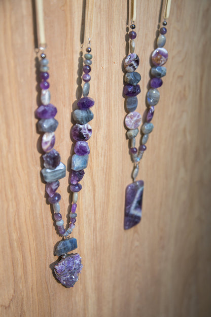 Amethyst Labradorite Necklace