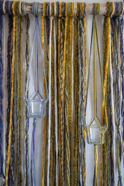 Wall Hanging / Plant Hanger / Hanging Plant Art / Fiber Art / Wall Decor / Earth Elements Art / Plant Art / Boho Wall Decor / Earth Art