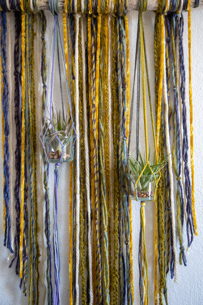 Wall Hanging / Plant Hanger / Hanging Plant Art / Fiber Art / Wall Decor / Earth Elements Art / Plant Art / Boho Wall Decor / Earth Art
