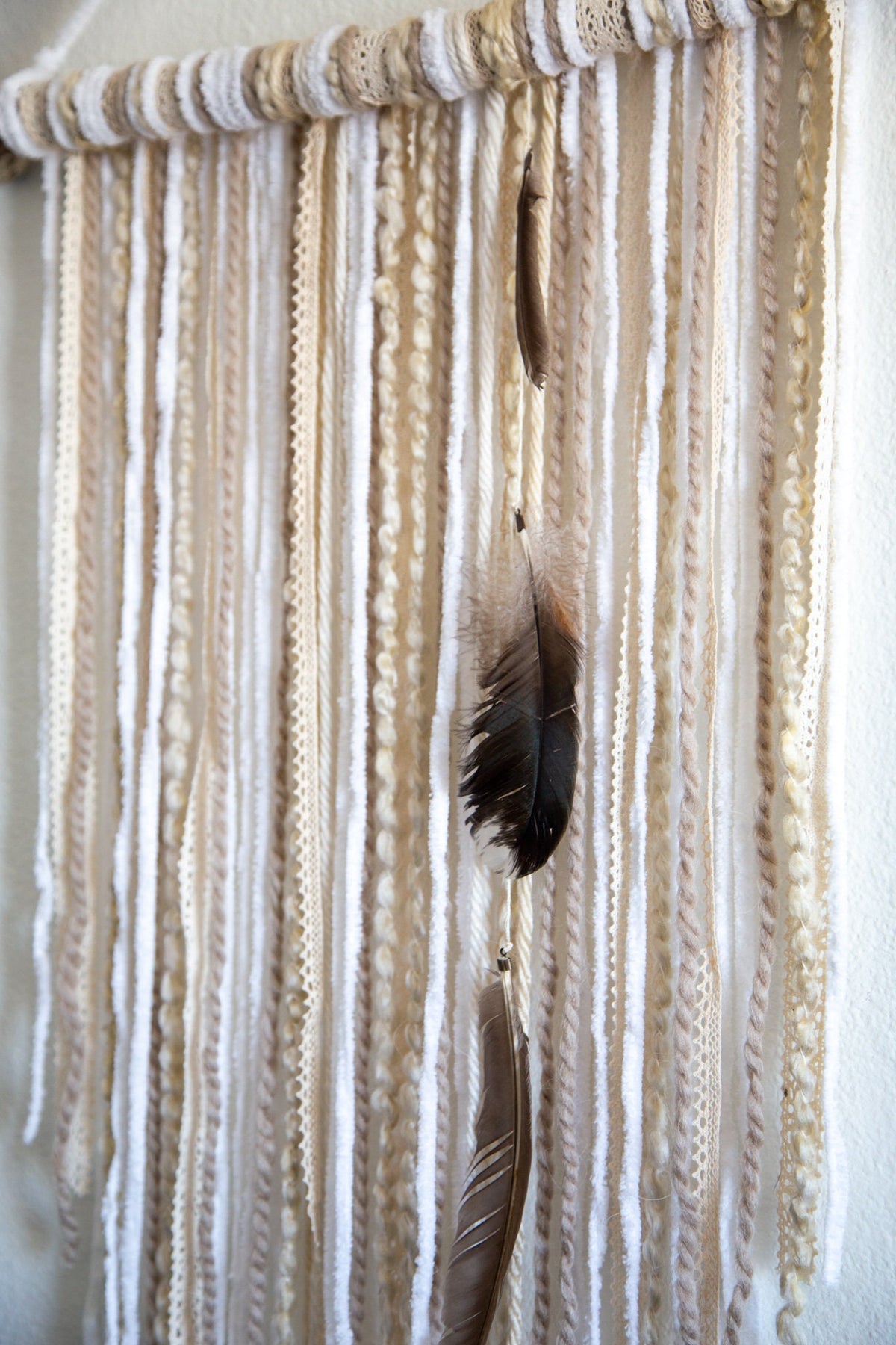 White Feather Wall Hanging