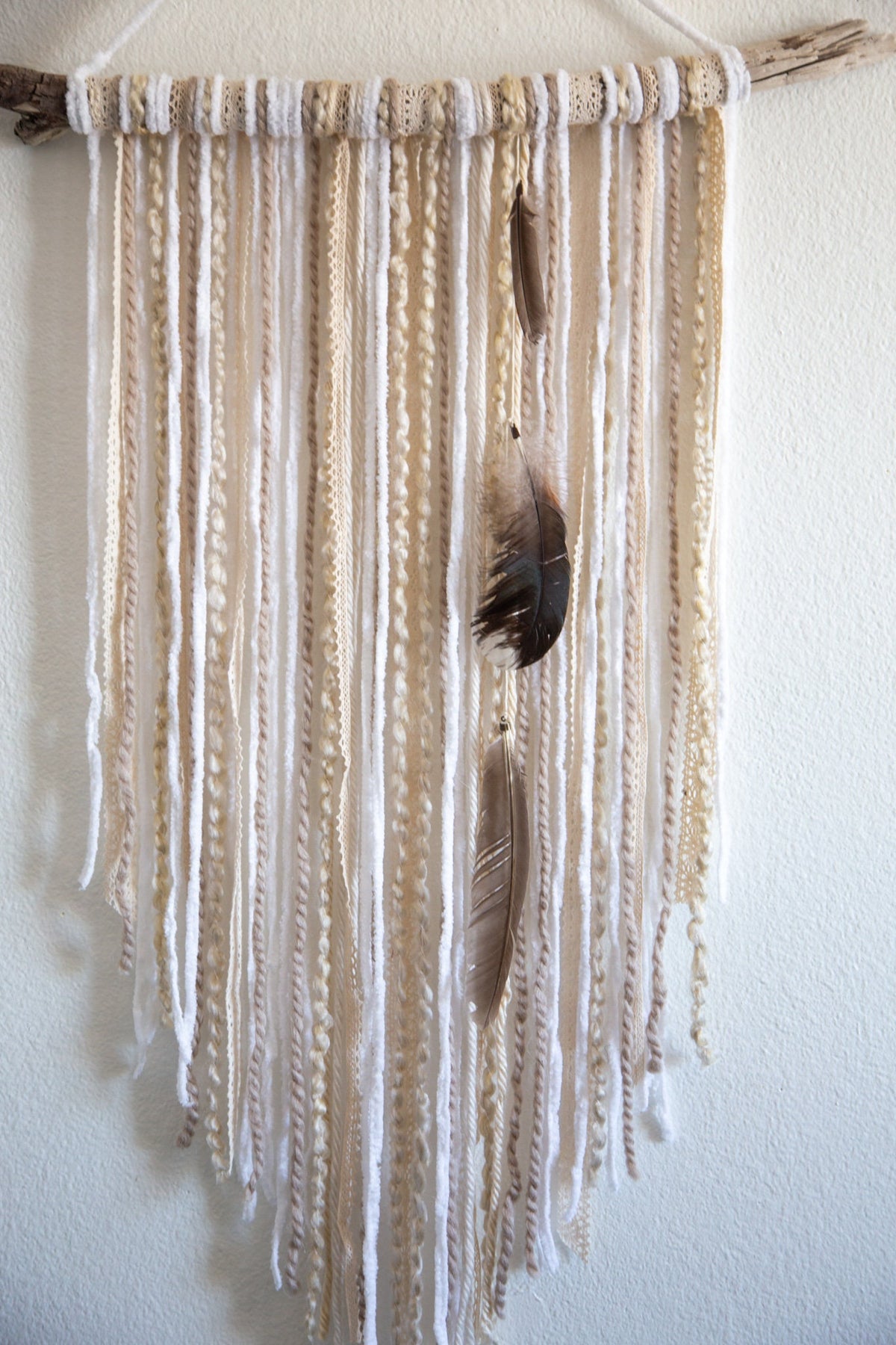 White Feather Wall Hanging