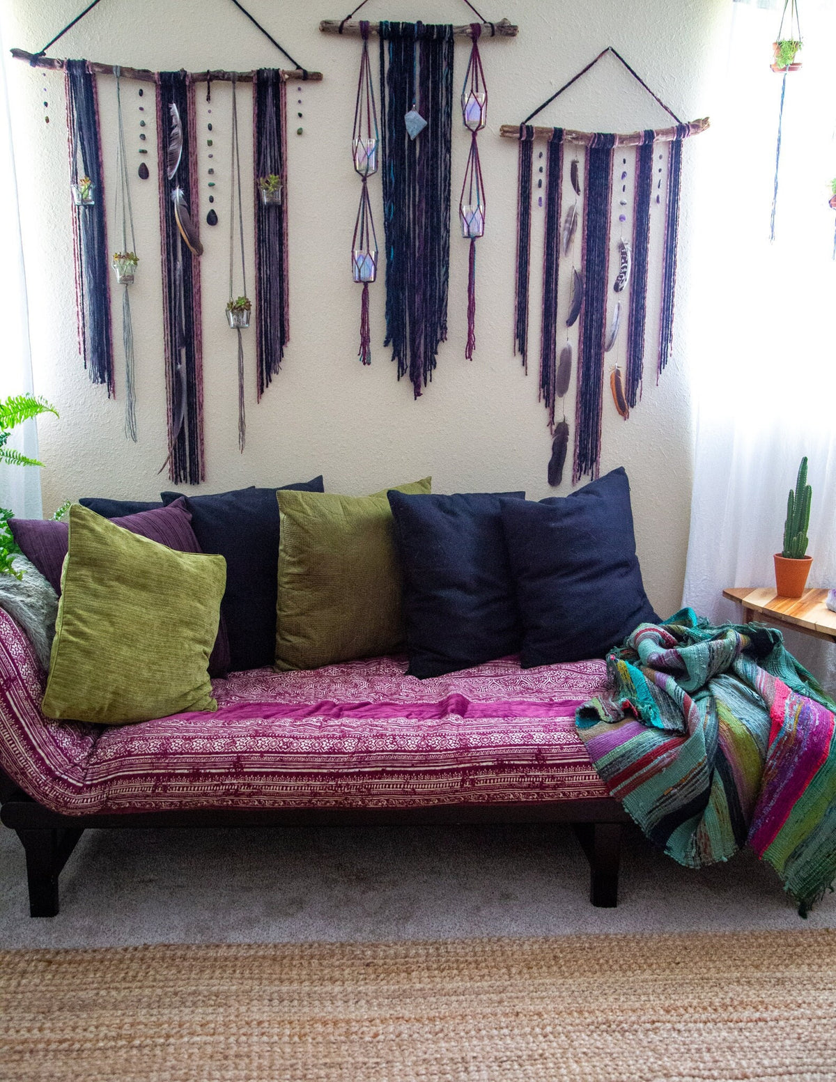 Labradorite Fiber Wall Hanging