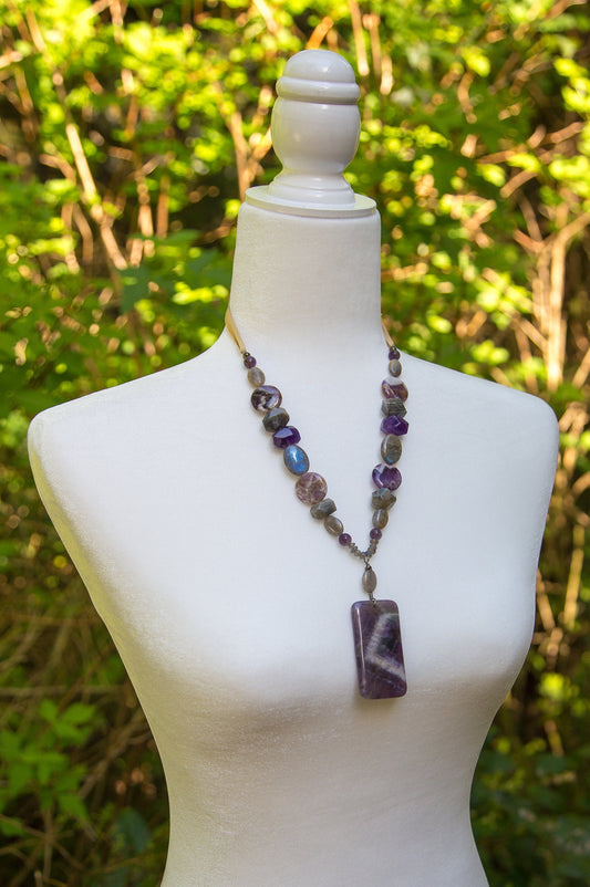 Amethyst Labradorite Necklace