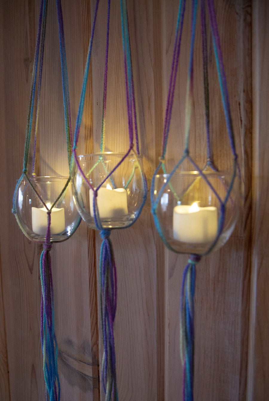 Rainbow Plant Hangers — Set of Three