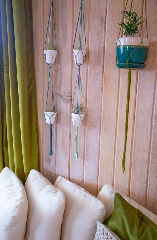 2 Piece Double Plant Hanger | Tea Light Candle Holder