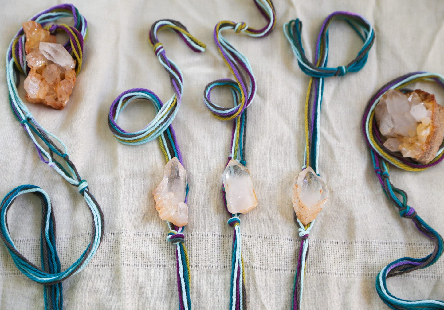 quartz crystal with hanger / mount ida arkansas quartz crystal / american quartz / window hanging decor / gemstones / earth home decor