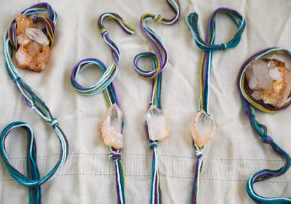 quartz crystal with hanger / mount ida arkansas quartz crystal / american quartz / window hanging decor / gemstones / earth home decor