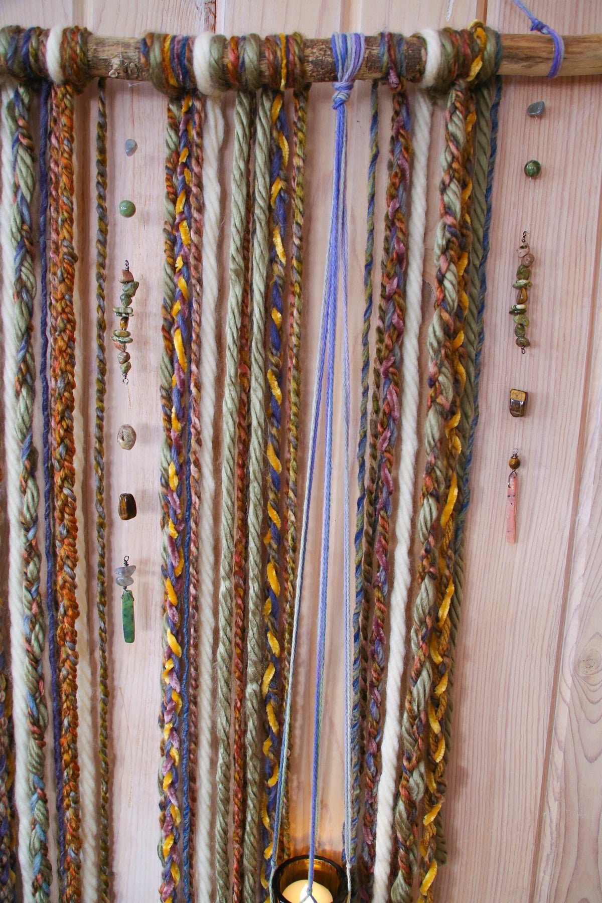 Earth-Tone Gemstone Wall Hanging